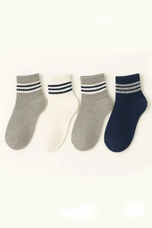 جوراب اسپورت مناسب مدرسه 4 جفت Black Arden Socks سفید