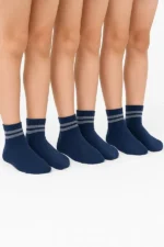 جوراب اسپورت مناسب مدرسه 4 جفت Black Arden Socks سرمه ای