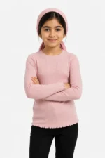 بلوز دخترانه آستین بلند و آجدار Kyron