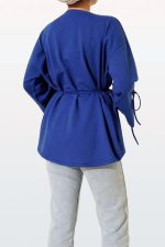 تونیک زنانه دو نخ آستین‌ بندی و یقه گرد Smy Fashion کاربنی