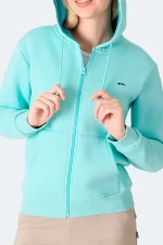 سویشرت کلاهدار زنانه Slazenger فیروزه ای