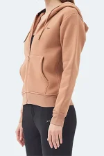 سویشرت کلاهدار زنانه Slazenger شتری