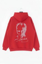 هودی نخی اسپورت سایز بزرگ Mayer Butik قرمز