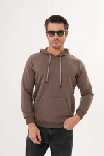 هودی نخی کلاهدار اسپورت Syla Studio موکا