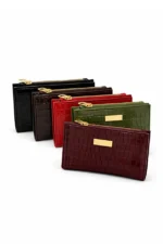 کیف پول زنانه طرح پوست کروکودیل Adelina Bags