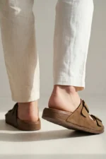 دمپایی مردانه چرمی Step Stones با سگک