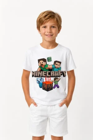 تیشرت بچگانه پسرانه Book OrBook مدل Mine Fire Craft