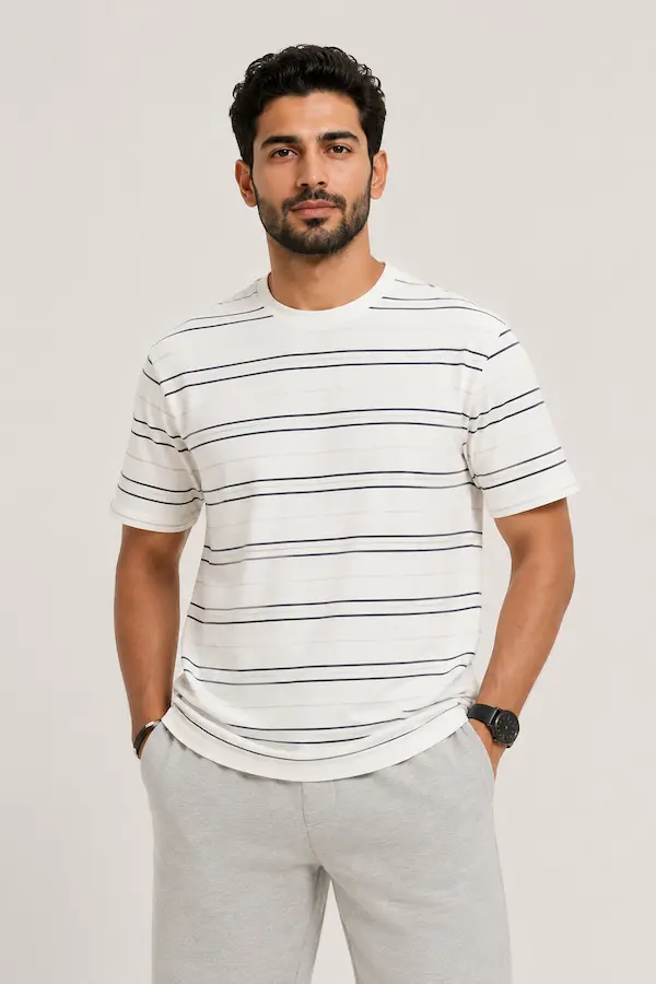 تیشرت مردانه بیسیک نخی Pull & Bear تیشرت مردانه بیسیک نخی Pull & Bear