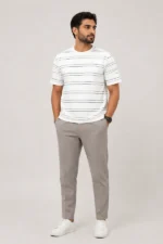 تیشرت مردانه بیسیک نخی Pull & Bear