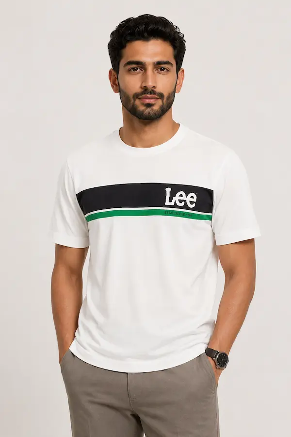 تیشرت مردانه نخی Lee مدل Regular Fit یقه گرد تیشرت مردانه نخی Lee مدل Regular Fit یقه گرد