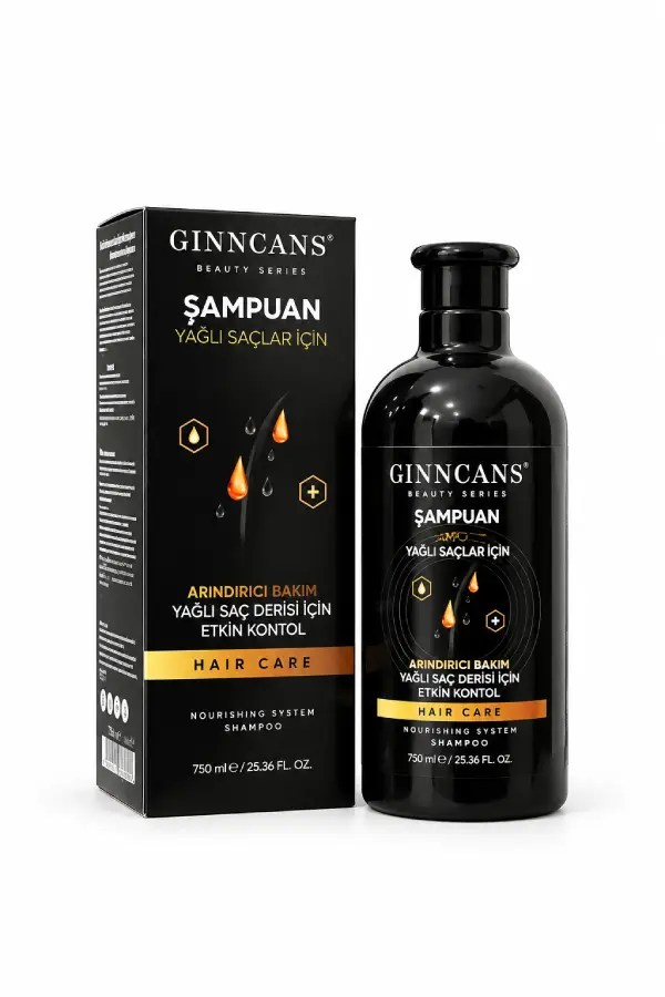شامپو مخصوص موهای چرب Ginncans بسته 2 عددی