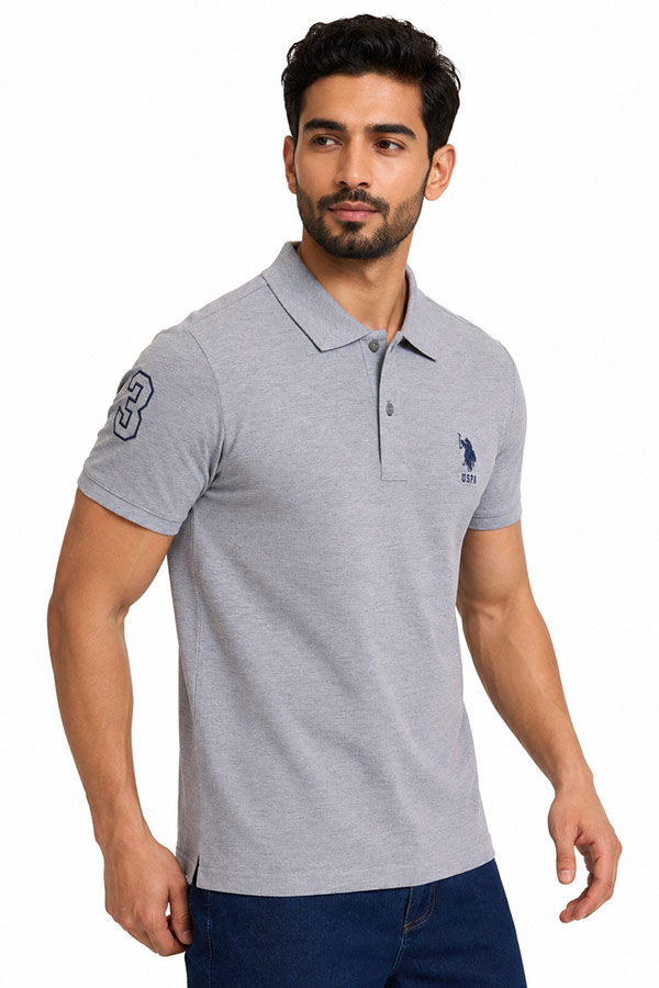 تیشرت-یقه-دکمه-دار-مردانه-US-Polo-Assn-طرح-ساده تیشرت یقه دکمه دار مردانه US Polo Assn طرح ساده