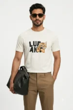 تیشرت مردانه طرح گرافیکی Max برند Lufian
