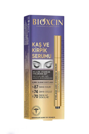 سرم تقویت کننده ابرو و مژه بیوکسین Bioxcin کلاژن ، هیالورونیک اسید ، روغن کرچک و پپتید