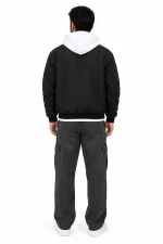 کاپشن بامبر مشکی مردانه Cool mans مدل Oversize