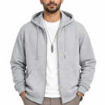 سویشرت کلاه دار زیپ دار یونیسکس EYAX MODA