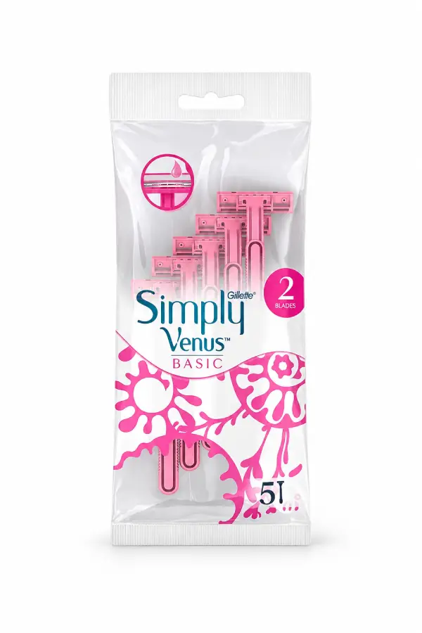 خودتراش زنانه 2 تیغه ژیلت ونوس مدل Simply بسته 5 عددی خودتراش زنانه 2 تیغه ژیلت ونوس مدل Simply بسته 5 عددی